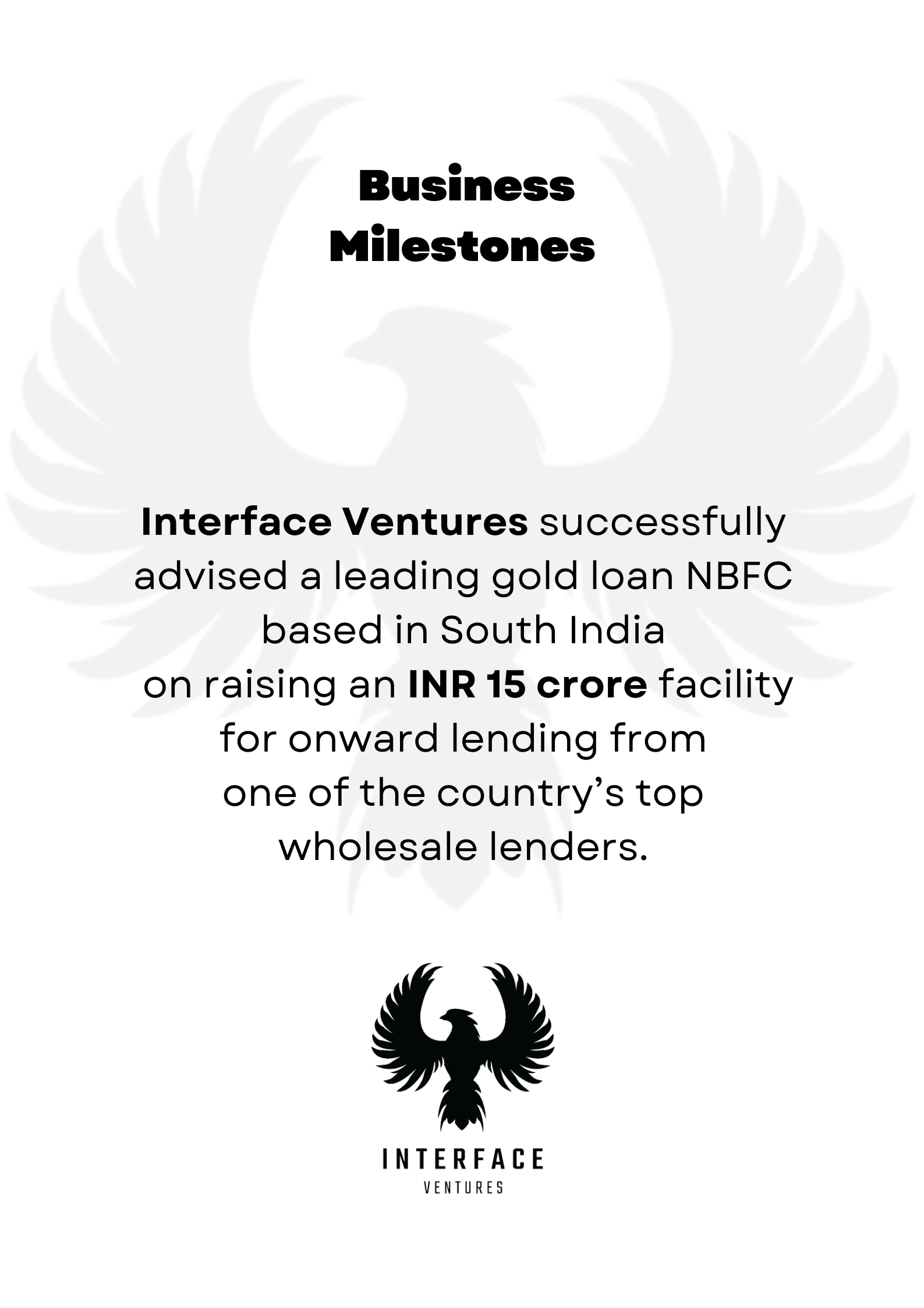 interface ventures milestones